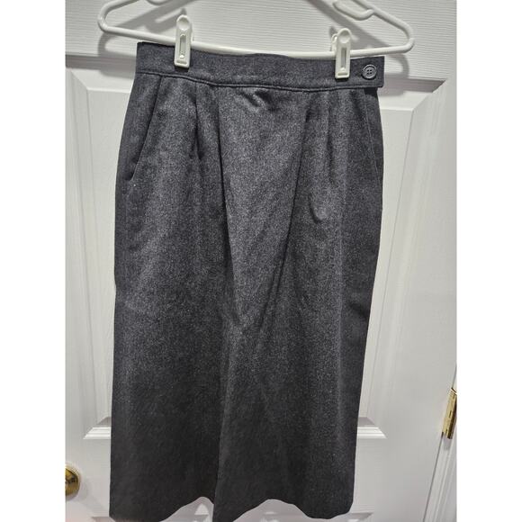 Vintage Miss Pendleton Women's Gray Wool Skirt Blazer Suit Set Size 6 - Picture 7 of 16